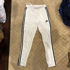 White mens adidas sweatpants
